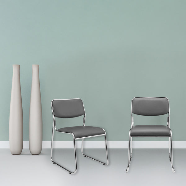 [pro.tec]® Kontorstol / konferencestol - 77 x 55cm - kunstlæder
