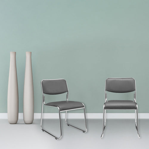 [pro.tec]® Kontorstol / konferencestol - 77 x 55cm - kunstlæder