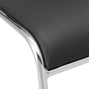 [pro.tec]® Kontorstol / konferencestol - 77 x 55cm - kunstlæder
