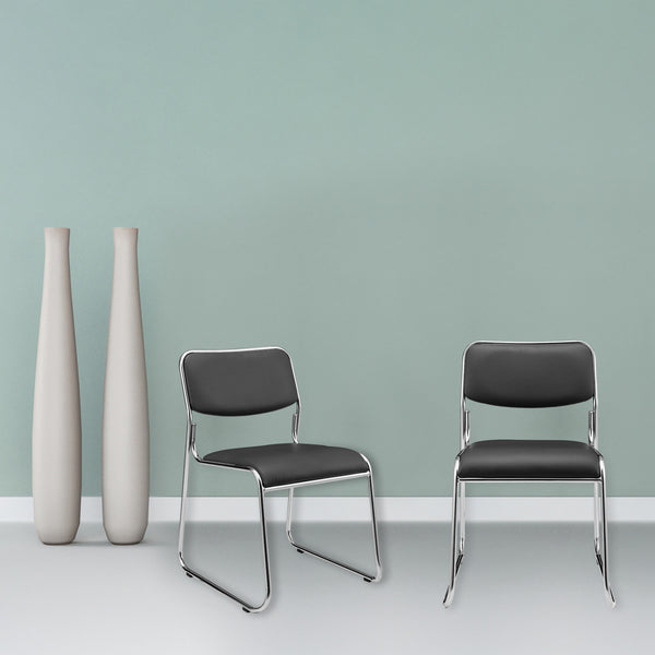 [pro.tec]® Kontorstol / konferencestol - 77 x 55cm - kunstlæder