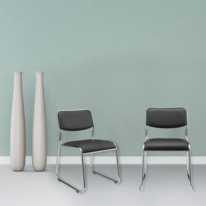 [pro.tec]® Kontorstol / konferencestol - 77 x 55cm - kunstlæder