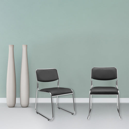 [pro.tec]® Kontorstol / konferencestol - 77 x 55cm - kunstlæder