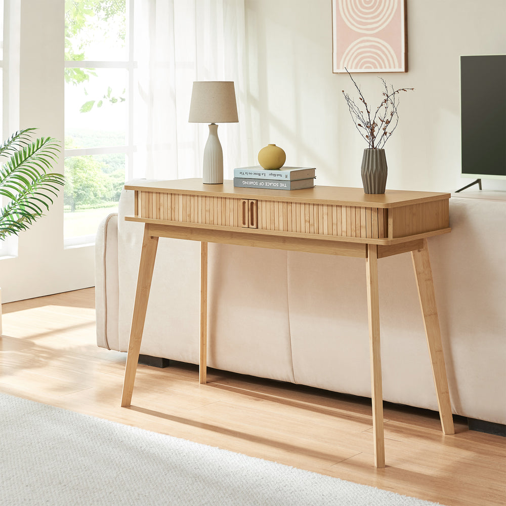 Konsolbord Tysvær 110x40x78 cm Bambus [en.casa]
