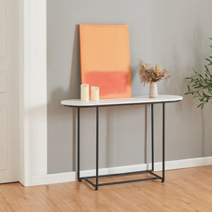 Konsolbord Nordfron 120x40x75 cm marmor, hvid [en.casa] - premiumXL