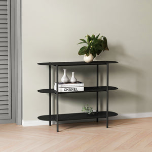 Konsolbord Enebakk 70x90x32cm Sort, mat [en.casa] - premiumXL