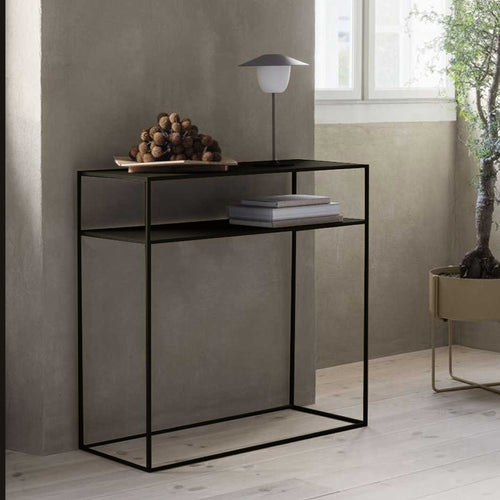 Konsolbord Kuhmo 85 x 80 x 30 cm sort [en.casa].