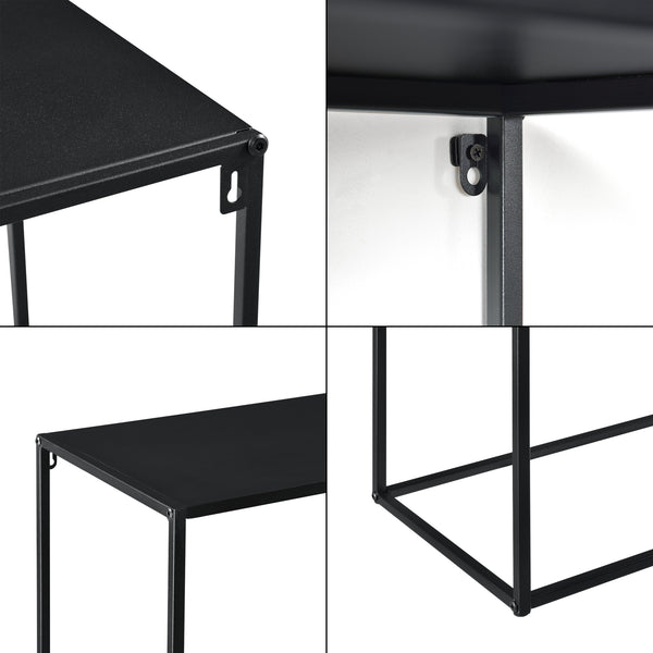 [en.casa]® Sidebord - aflastningsbord - metal - ridsefast - sort - vælg model