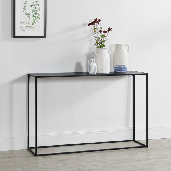 [en.casa]® Sidebord - aflastningsbord - metal - ridsefast - sort - vælg model