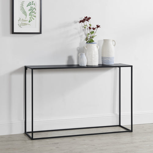 [en.casa]® Sidebord - aflastningsbord - metal - ridsefast - sort - vælg model