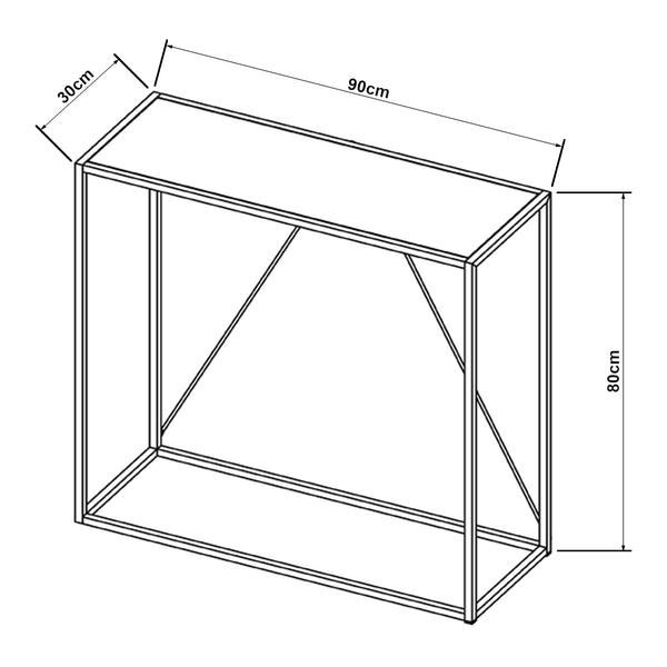 Konsolbord Austevoll 90x30x80cm i forskellige farver. farver [en.casa]