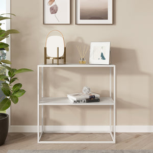 Strömstad 80x80x26cm konsolbord i stål [en.casa].