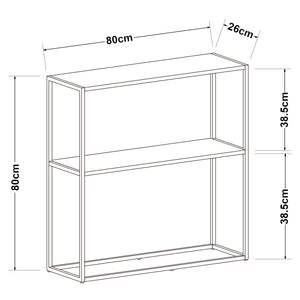Strömstad 80x80x26cm konsolbord i stål [en.casa].