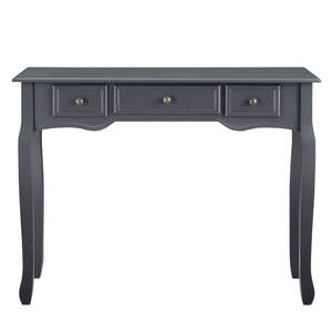 [en.casa] Sidebord - aflastningsbord - 3 skuffer - vintage - 78x100x35cm - fyrretræ, MDF - i forskellige farver