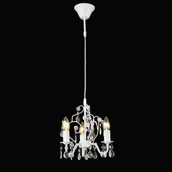 Lysekrone Lucerne 140 cm med tre lys E14 i forskellige farver farver metal plast lux.pro
