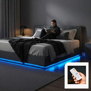 LED-polstret seng Tröstiar [en.casa]