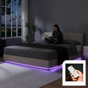 LED-polstret seng Tröstiar [en.casa]