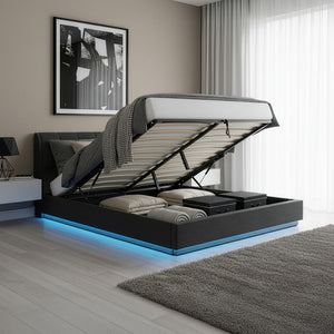 LED-polstret seng Tröstiar [en.casa]