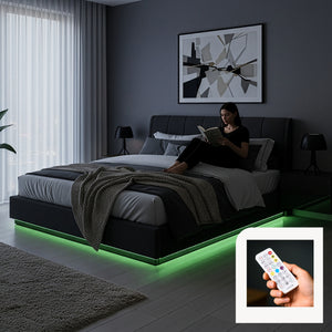 LED-polstret seng Tröstiar [en.casa]