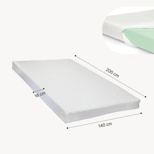 LED-polstret seng Tröstiar med madras [en.casa]