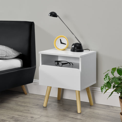 Natbord Dargaville 50x40x34 cm Hvid en.casa - premiumXL