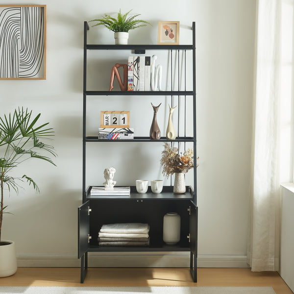 Reolstativ Storfjord Sort [en.casa]