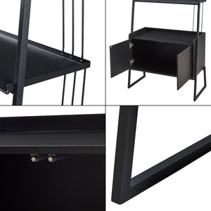 Reolstativ Storfjord Sort [en.casa]