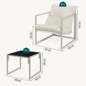 Loungesæt Karg 3 dele [casa.pro]