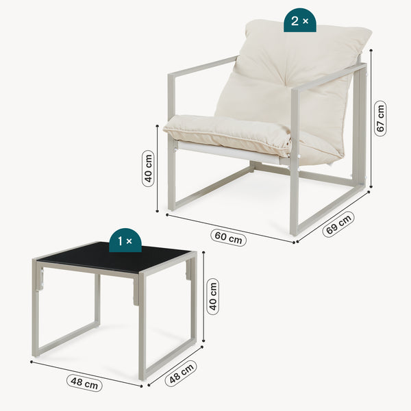 Loungesæt Karg 3 dele [casa.pro]
