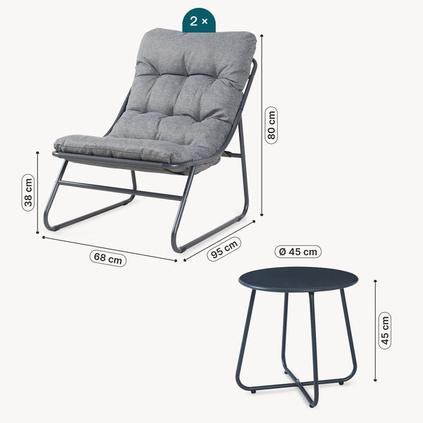 Loungesæt Malmö 3 dele [casa.pro]