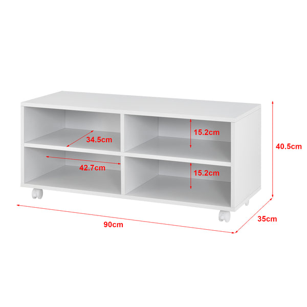 Lowboard med hjul Gränne 90x35x41cm i forskellige farver. farver [en.casa]