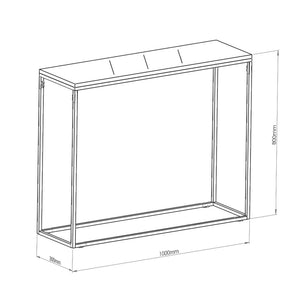 Konsolbord Kittilä 80 x 100 x 30 cm forskellige farver Farver [en.casa]