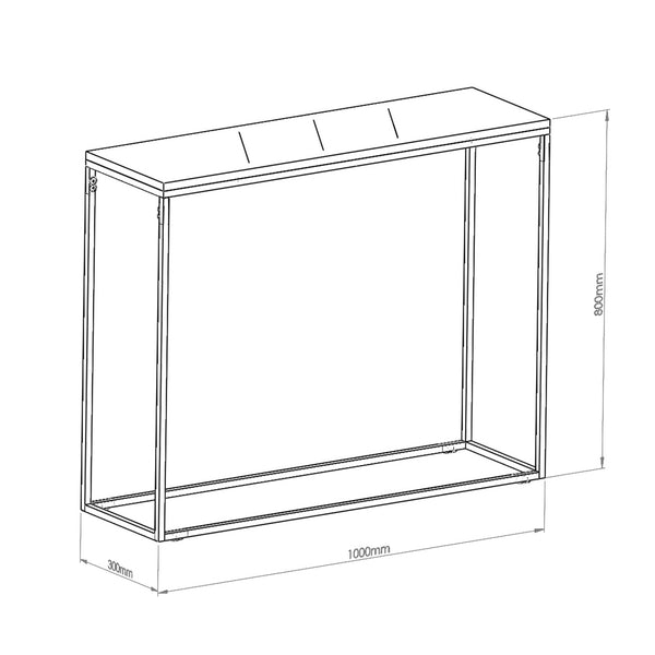 Konsolbord Kittilä 80 x 100 x 30 cm forskellige farver Farver [en.casa]