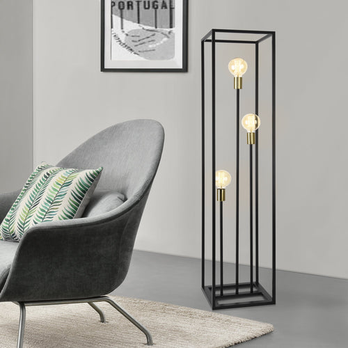  [lux.pro]® Gulvlampe Groningen - 140x30x30cm - 3xE27 - max.60W- i forskellige farver