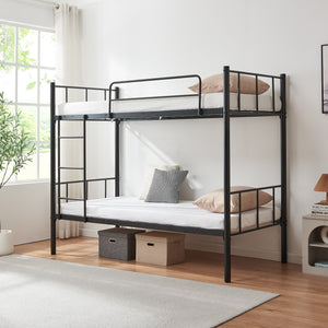 Berimma køjeseng i metal 90x200 cm sort [en.casa]