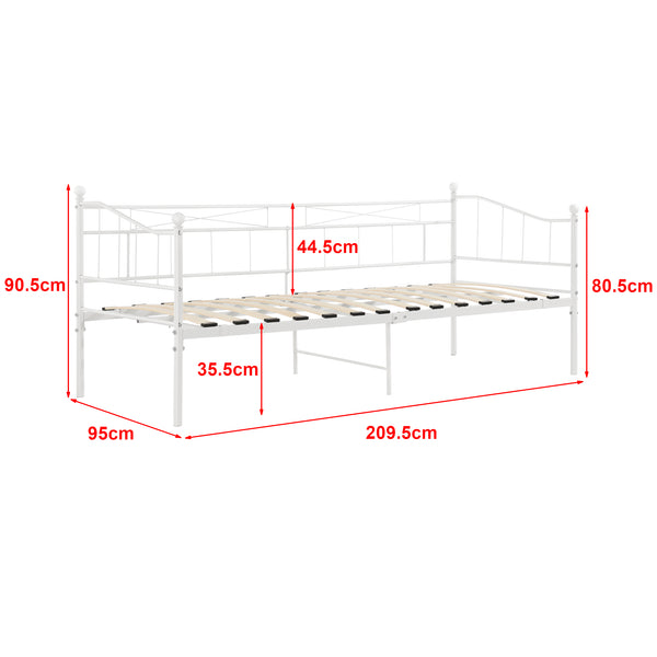 Day bed Arjeplog 90x200 cm op til 150 kg forskellige farver Farver en.casa