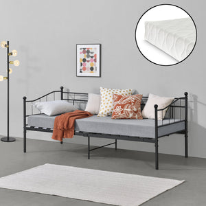 Day bed Arjeplog 90x200cm med madras i forskellige farver farver en.casa