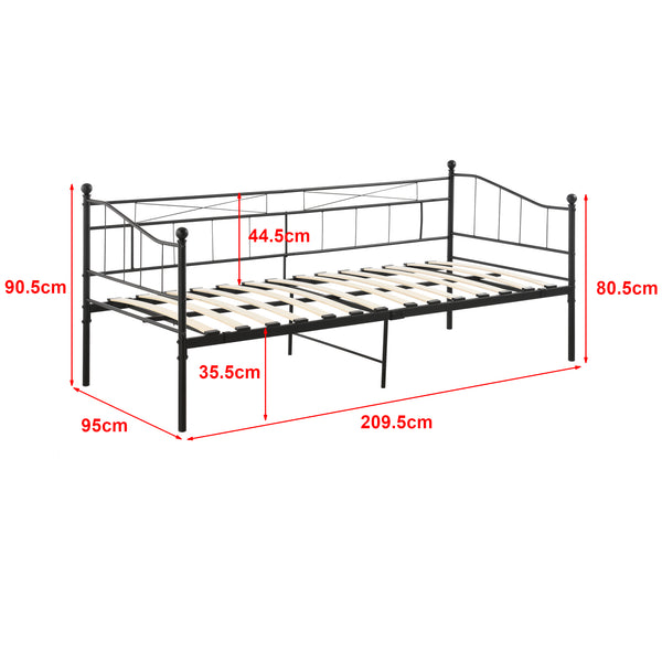 Day bed Arjeplog 90x200cm med madras i forskellige farver farver en.casa