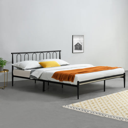  [en.casa] ® Sengestativ Tampere i metal-pulverlakeret stål-sort-mat-ridsefast-valgt model 