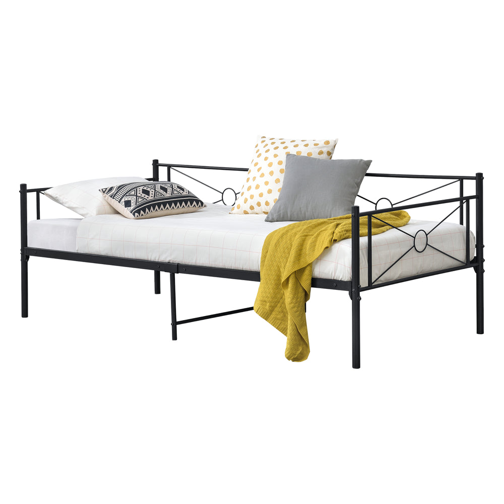 Metalseng Alvesta 90x200 cm med hovedgærde og fodgærde i forskellige farver farver en.casa