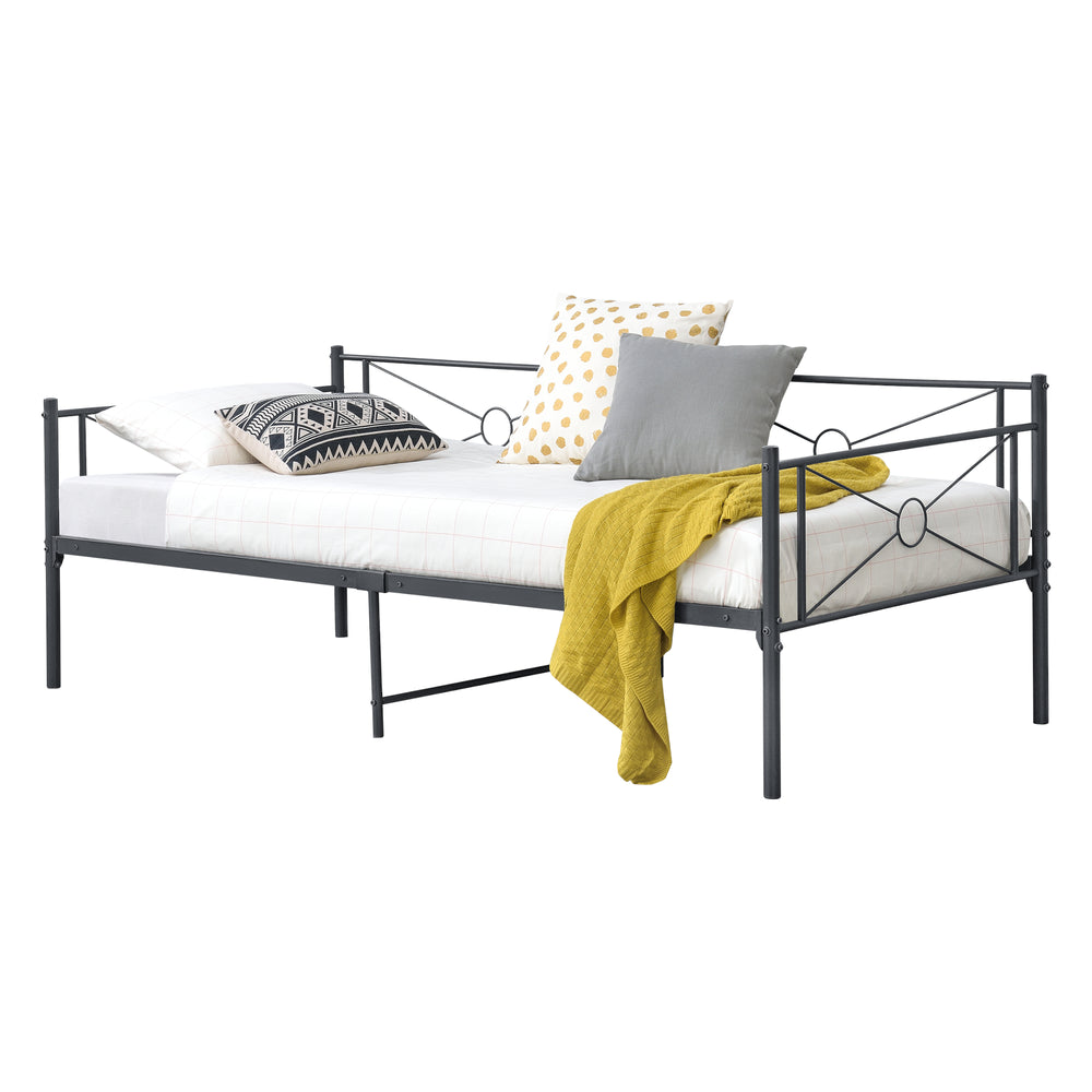 Metalseng Alvesta 90x200 cm med hovedgærde og fodgærde i forskellige farver farver en.casa