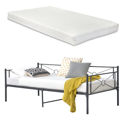 Metalseng Alvesta 90x200 cm med koldskumsmadras i forskellige farver Farver en.casa