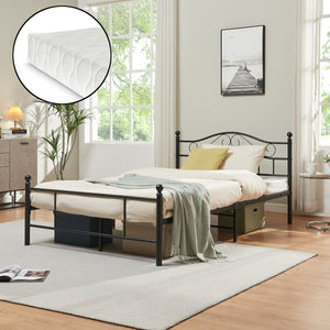 Metalseng Florenz 120x200 cm med/uden koldskumsmadras forsk. farver [en.casa] - premiumXL