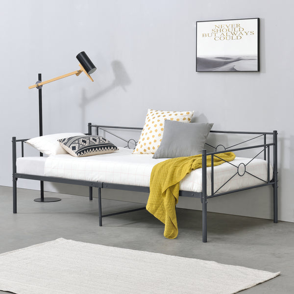 Metalseng Alvesta 90x200 cm med hovedgærde og fodgærde i forskellige farver farver en.casa