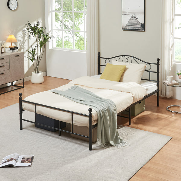 Metalseng Florenz 120x200 cm med/uden koldskumsmadras i forskellige farver [en.casa]