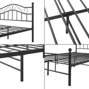 Metalseng Florenz 120x200 cm med/uden koldskumsmadras i forskellige farver [en.casa]