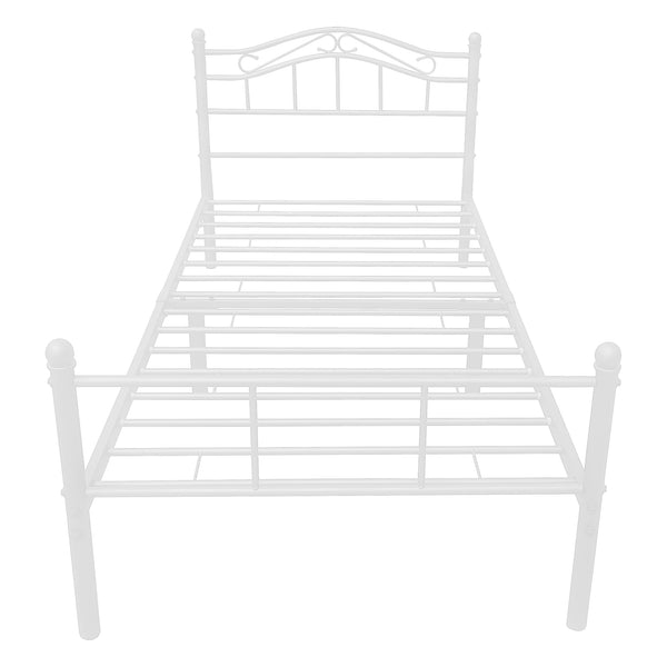 Metalseng Florenz 120x200 cm med/uden koldskumsmadras i forskellige farver [en.casa]