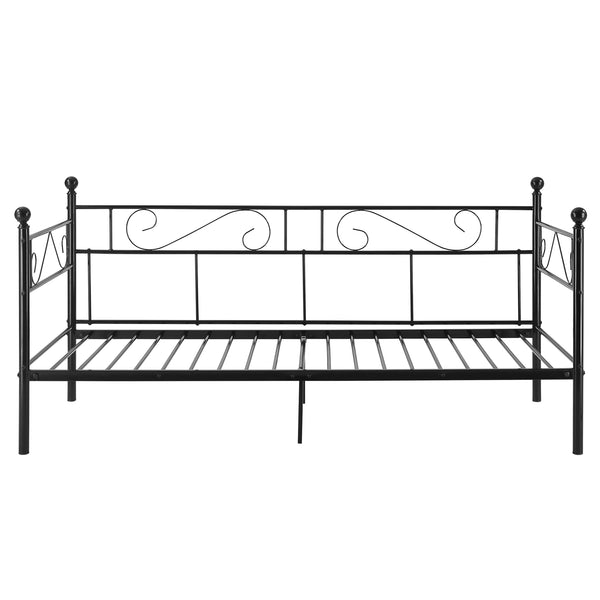 Granada metalseng med madras 90x200 cm stål [en.casa]