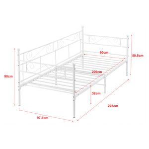 Metalseng Kerava 90x200 cm i forskellige farver [en.casa]
