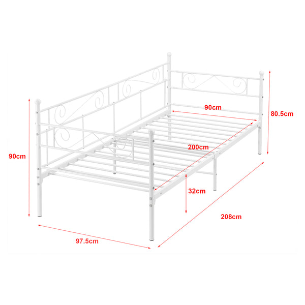 Metalseng Kerava 90x200 cm i forskellige farver [en.casa]