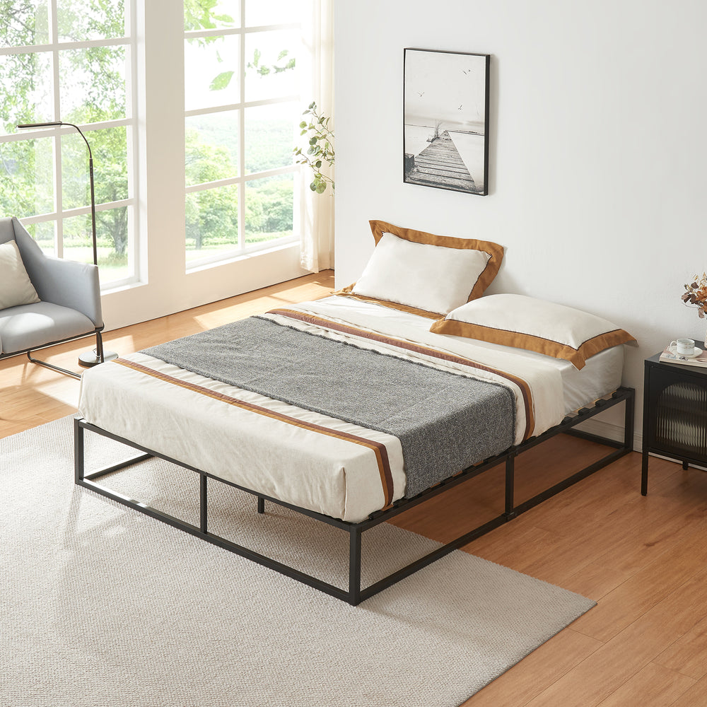 Metalseng Kreta med koldskumsmadras i forskellige farver og størrelser [en.casa] - premiumXL